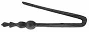 frizzen spring, floral finial, for blind 6-40 screw